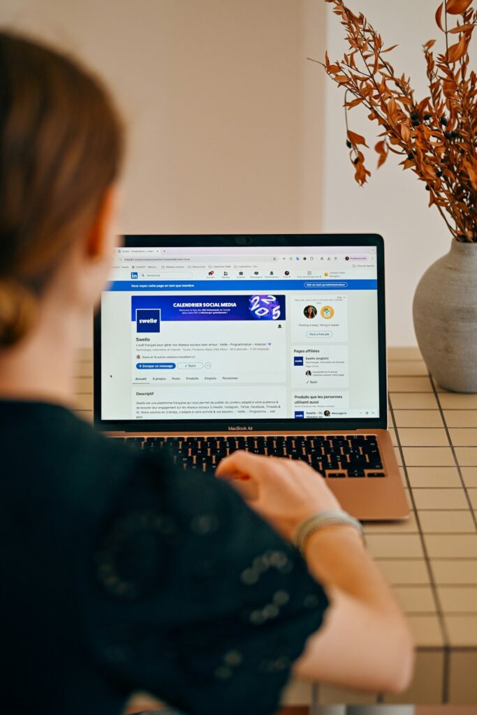 A digital marketer handling a client's social media